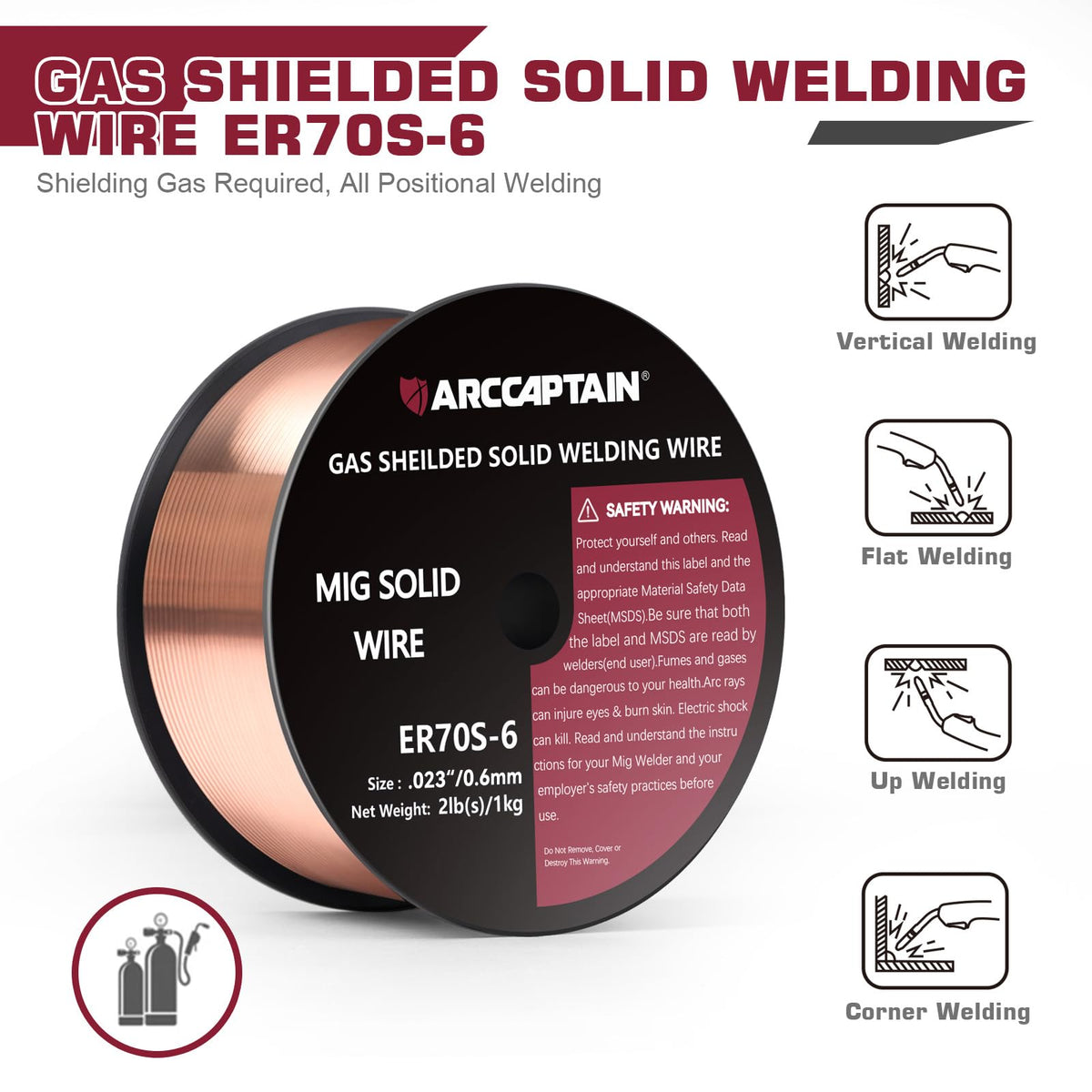 ARCCAPTAIN 2 lb spool provides consistent performance and convenient handling.