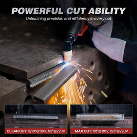 Compact and portable ARCCAPTAIN Plasma Cutter 50A design for easy transport.