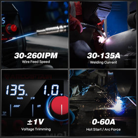 ARCCAPTAIN lets you manually fine-tune wire speed and voltage for experienced welders.