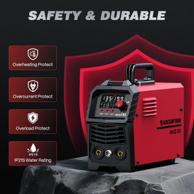 ARCCAPTAIN includes built-in protections like over-current and overheating for safer use.