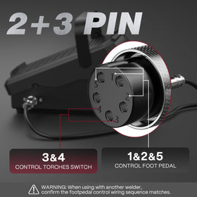 Pedal with two 10 ft cables for TIG200 and TIG205 Pro units