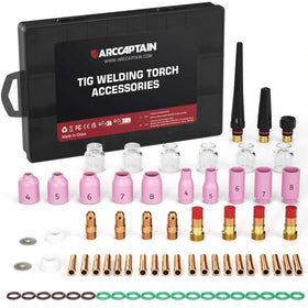 ARCCAPTAIN TIG kit 71pcs contents for quick project setup.