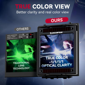 ARCCAPTAIN true color vision display improves weld detail during MIG TIG Stick.