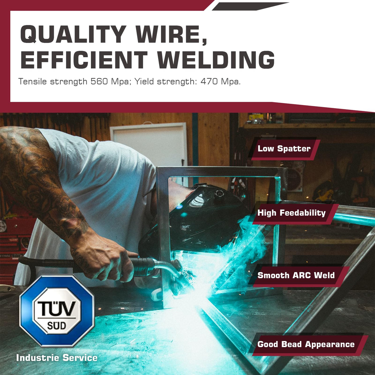 ARCCAPTAIN TÜV-certified welding wire for cleaner welds