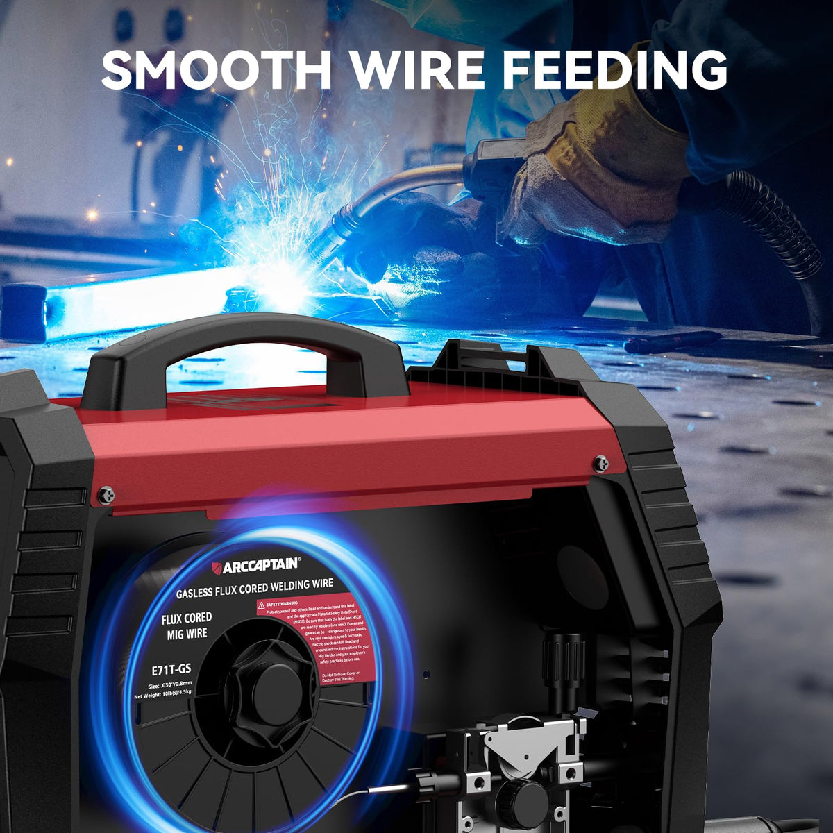 ARCCAPTAIN vacuum-packed welding wire ensuring pristine storage and long shelf life