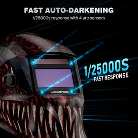 ARCCAPTAIN Alien lens clarity emphasizes true color and detail during welding