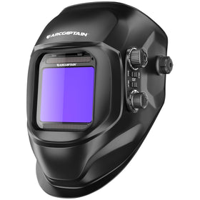 ARCCAPTAIN welding helmet with auto-darkening sensors for safer visibility.
