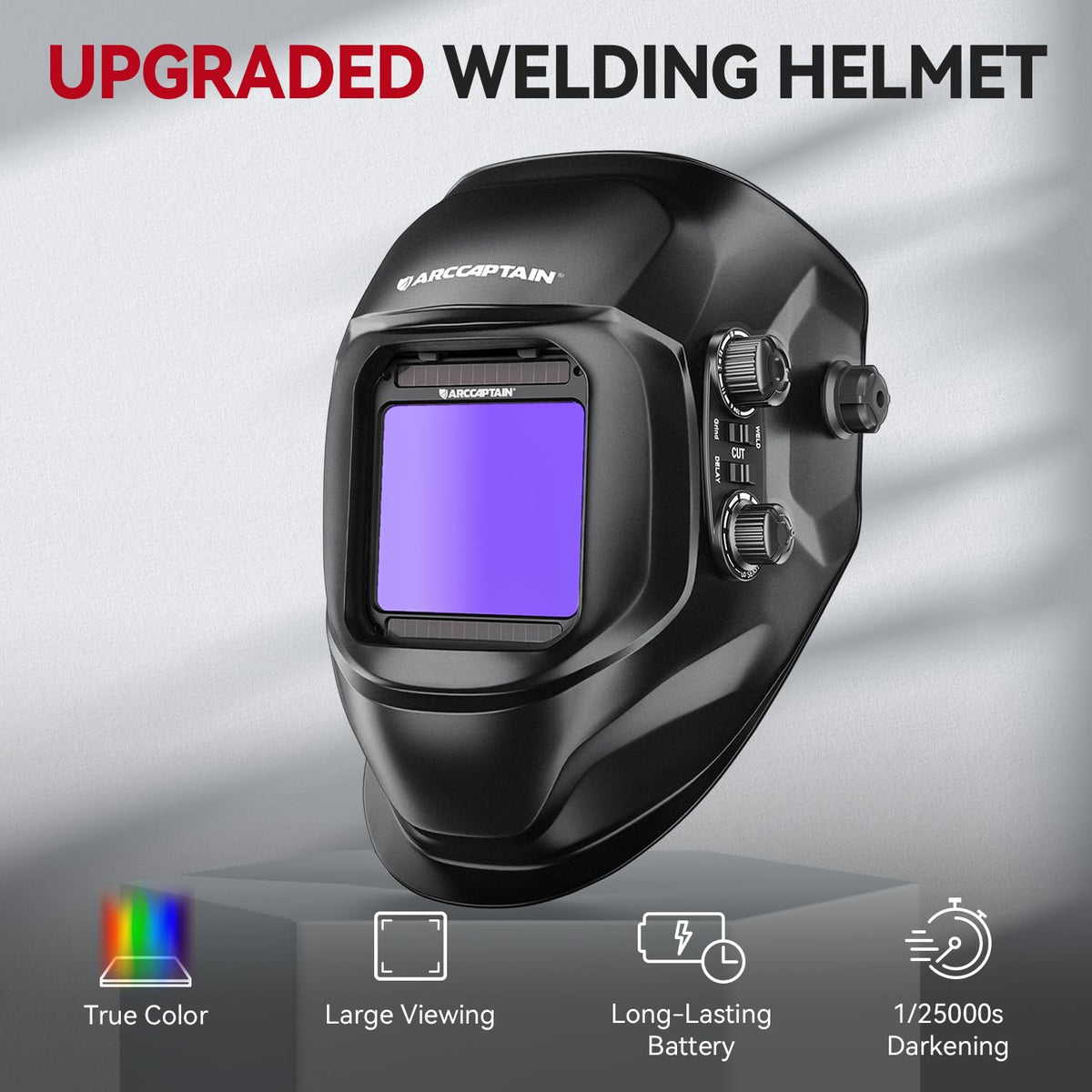 ARCCAPTAIN true-color helmet offers clearer arc detail on a large viewing screen.