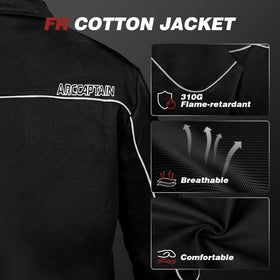 ARCCAPTAIN FR jacket features reflective strips for low-light safety