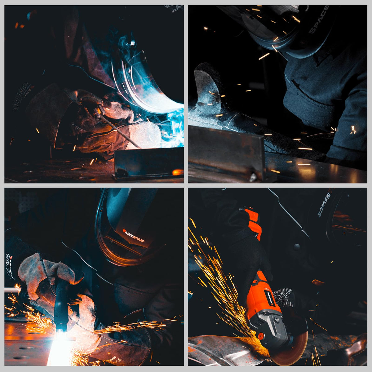 ARCCAPTAIN welding jacket durable snap closure for quick on/off.