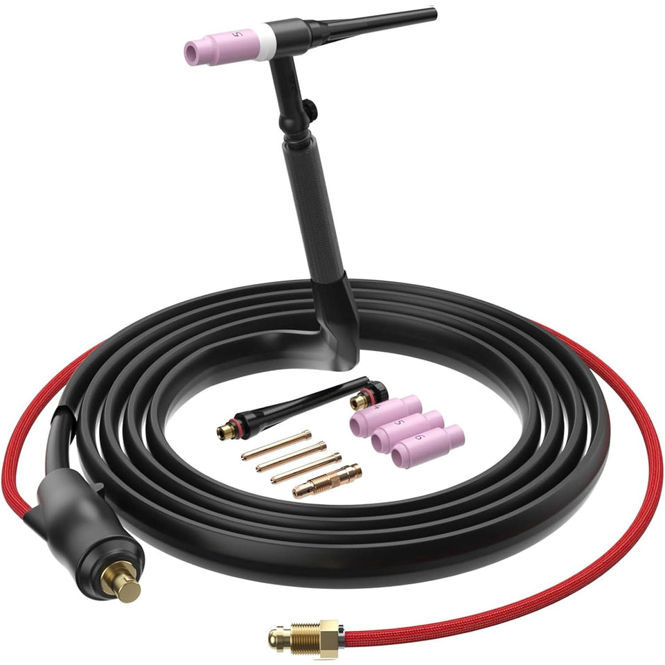 ARCCAPTAIN WP-17V TIG torch with 13ft air hose for flexible distance welding