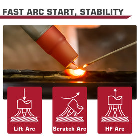 35-50mm European connector on ARCCAPTAIN WP-17V TIG torch for easy compatibility