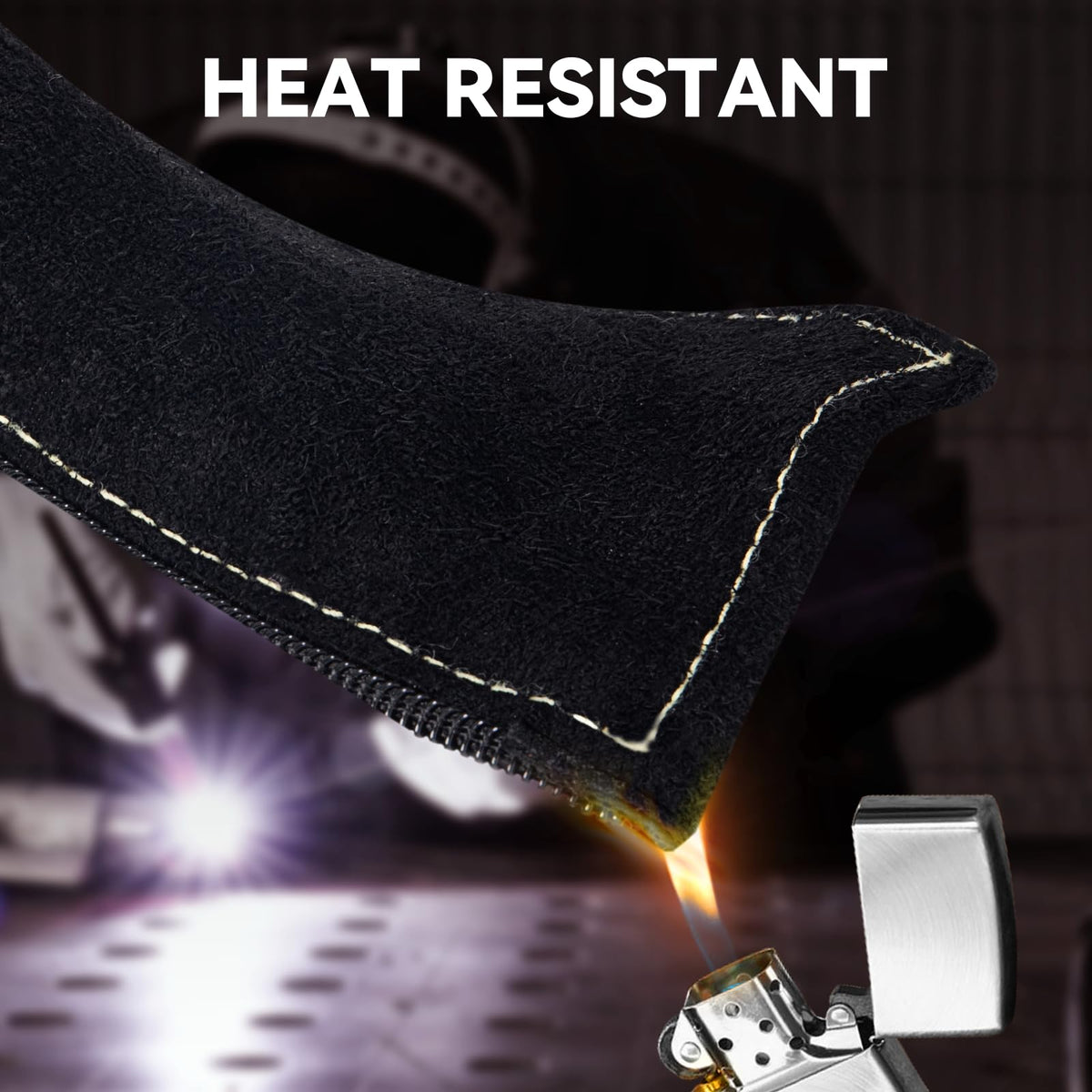 ARCCAPTAIN zipper design enables quick fitting and removal on welding cables