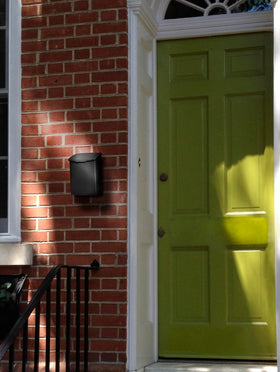 Architectural Mailboxes 2681B embossed front panel supports easy address display.