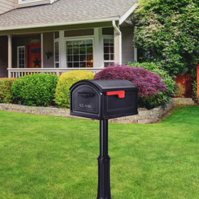 Architectural Mailboxes BILT CRE8 T4 side view shows compact curbside footprint