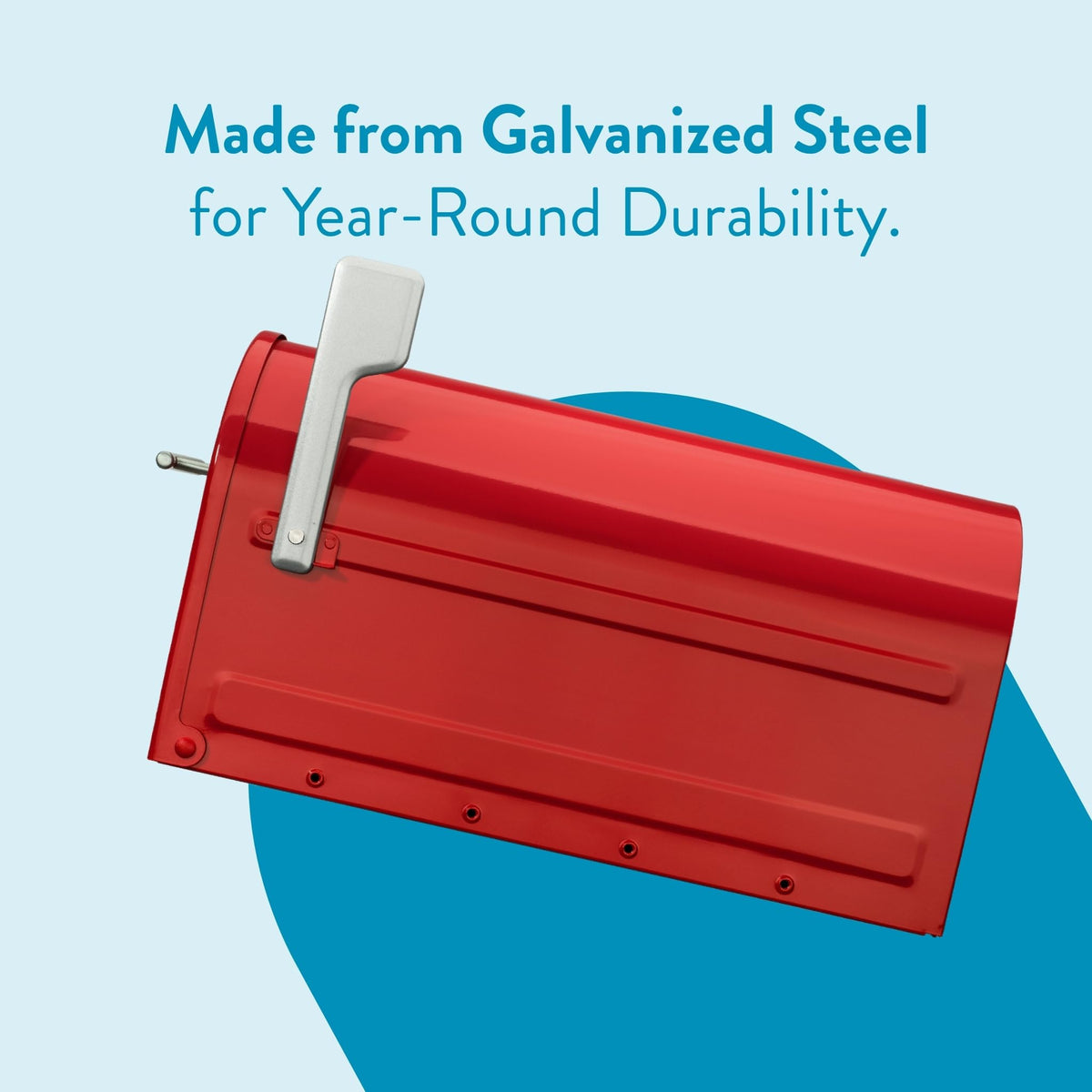 ARCHITECTURAL MAILBOXES Boulder red rust-resistant-finish extends outdoor longevity