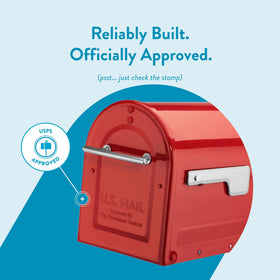 ARCHITECTURAL MAILBOXES Boulder red weatherproof-coating protects contents in sun and rain