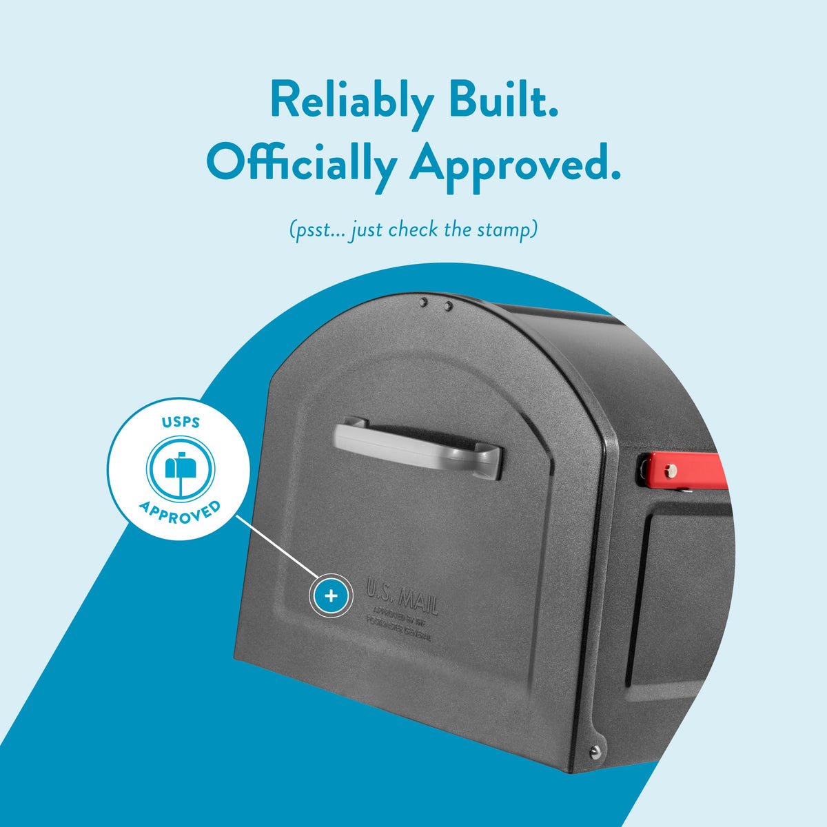 Secure magnetic closure helps keep deliveries protected from wind and rain.