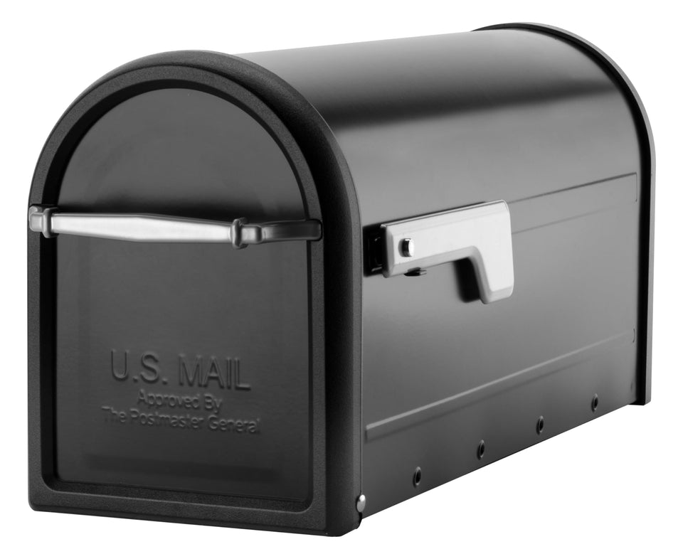 Architectural Mailboxes Chadwick front view highlights durable galvanized steel construction.
