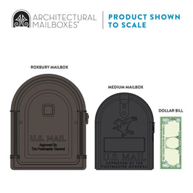 ARCHITECTURAL MAILBOXES Roxbury decorative knob and frame add classic curb appeal.