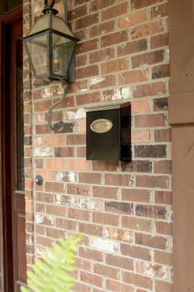 Architectural Mailboxes Designer locking mailbox mounting template included demonstrates easy installation