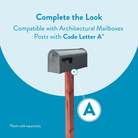 Medium Edson mailbox accommodates daily mail, magazines, and small parcels.