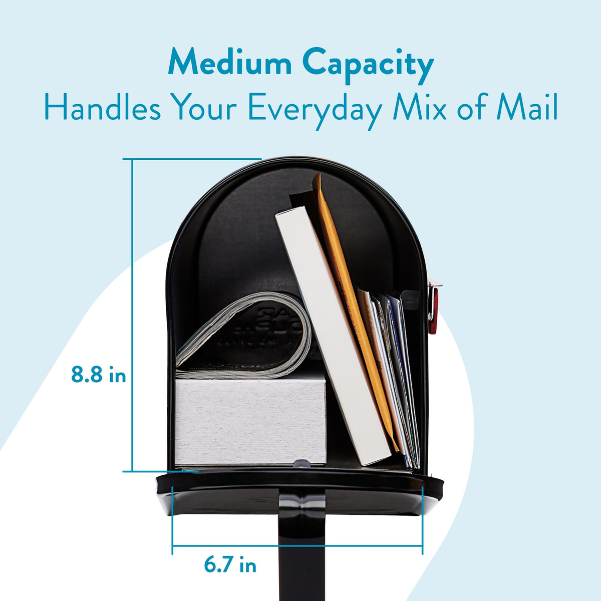 ARCHITECTURAL MAILBOXES Galvanized steel construction withstands weather for year-round use.