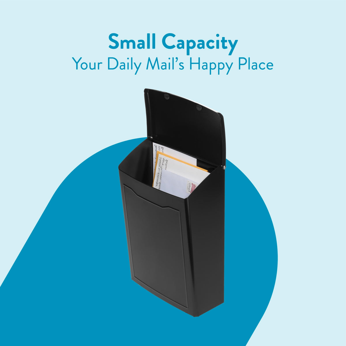 Architectural Mailboxes galvanized steel body withstands outdoor weather.