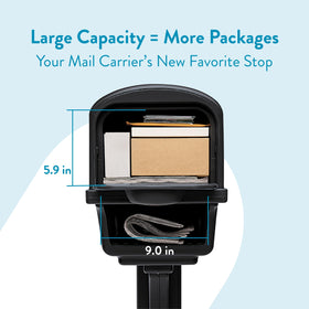 ARCHITECTURAL MAILBOXES Gentry large-capacity compartment keeps magazines neatly organized.