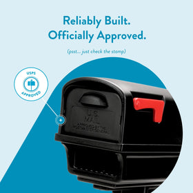 ARCHITECTURAL MAILBOXES Gentry USPS-approved design supports curbside delivery.