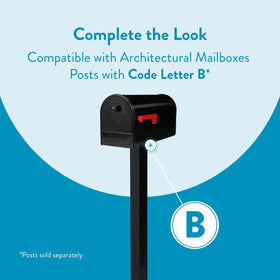 ARCHITECTURAL MAILBOXES Gibraltar OM160BEC Galvanized steel texture highlights weather resistance.