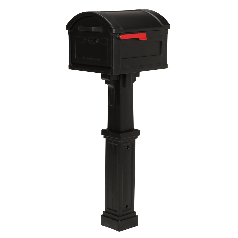 ARCHITECTURAL MAILBOXES Grand Haven mailbox front view with ample capacity for packages.