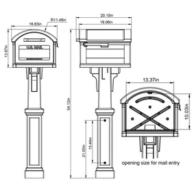 Magnetic closure keeps deliveries secure during windy or rainy days.