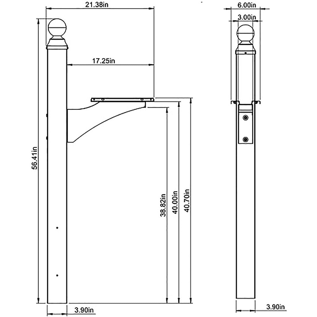 Compatible with Architectural Mailboxes units labeled A, B, or C for cohesive look.