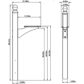 Compatible with Architectural Mailboxes units labeled A, B, or C for cohesive look.