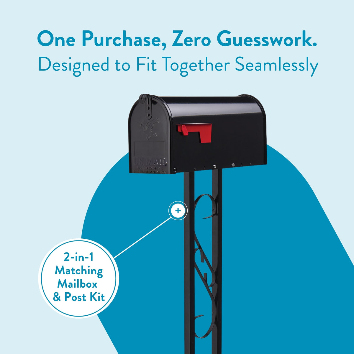 Architectural Mailboxes Mailbox-To-Go door with embossed address area for easy home identification
