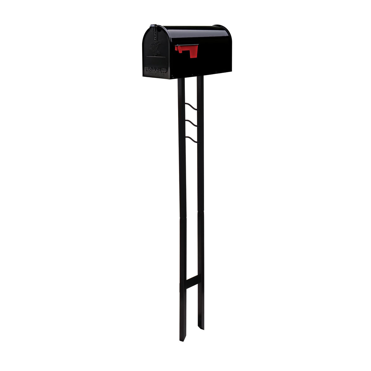 ARCHITECTURAL MAILBOXES Mailbox-To-Go front view in galvanized steel for durable curbside use.