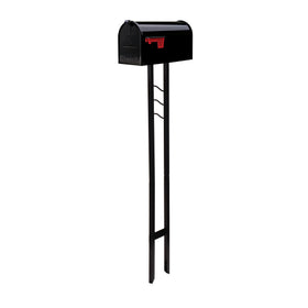 ARCHITECTURAL MAILBOXES Mailbox-To-Go front view in galvanized steel for durable curbside use.