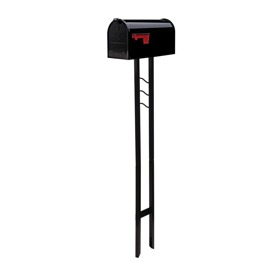 ARCHITECTURAL MAILBOXES Mailbox-To-Go front view in galvanized steel for durable curbside use.