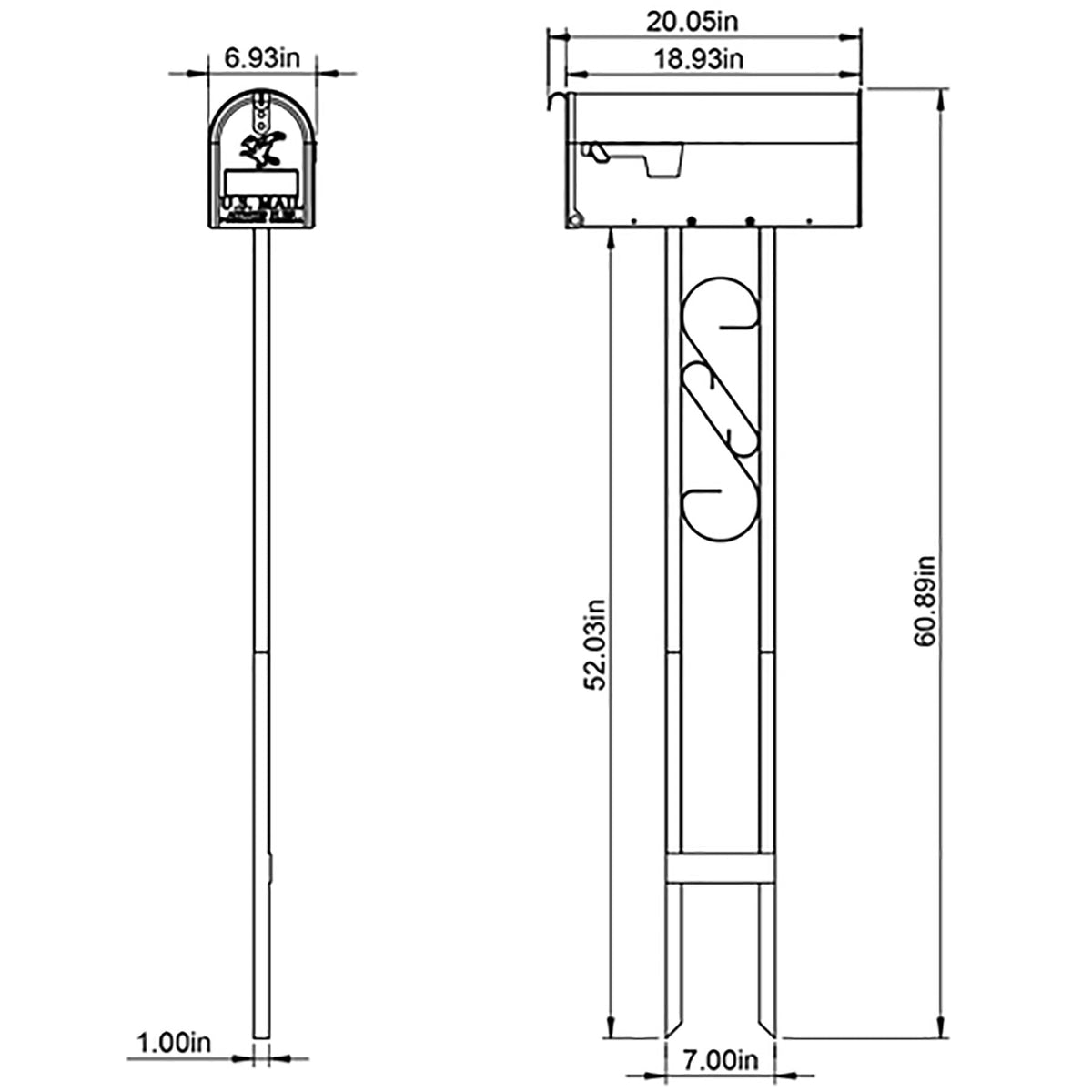 Architectural Mailboxes Mailbox-To-Go black finished unit complements historic or modern homes