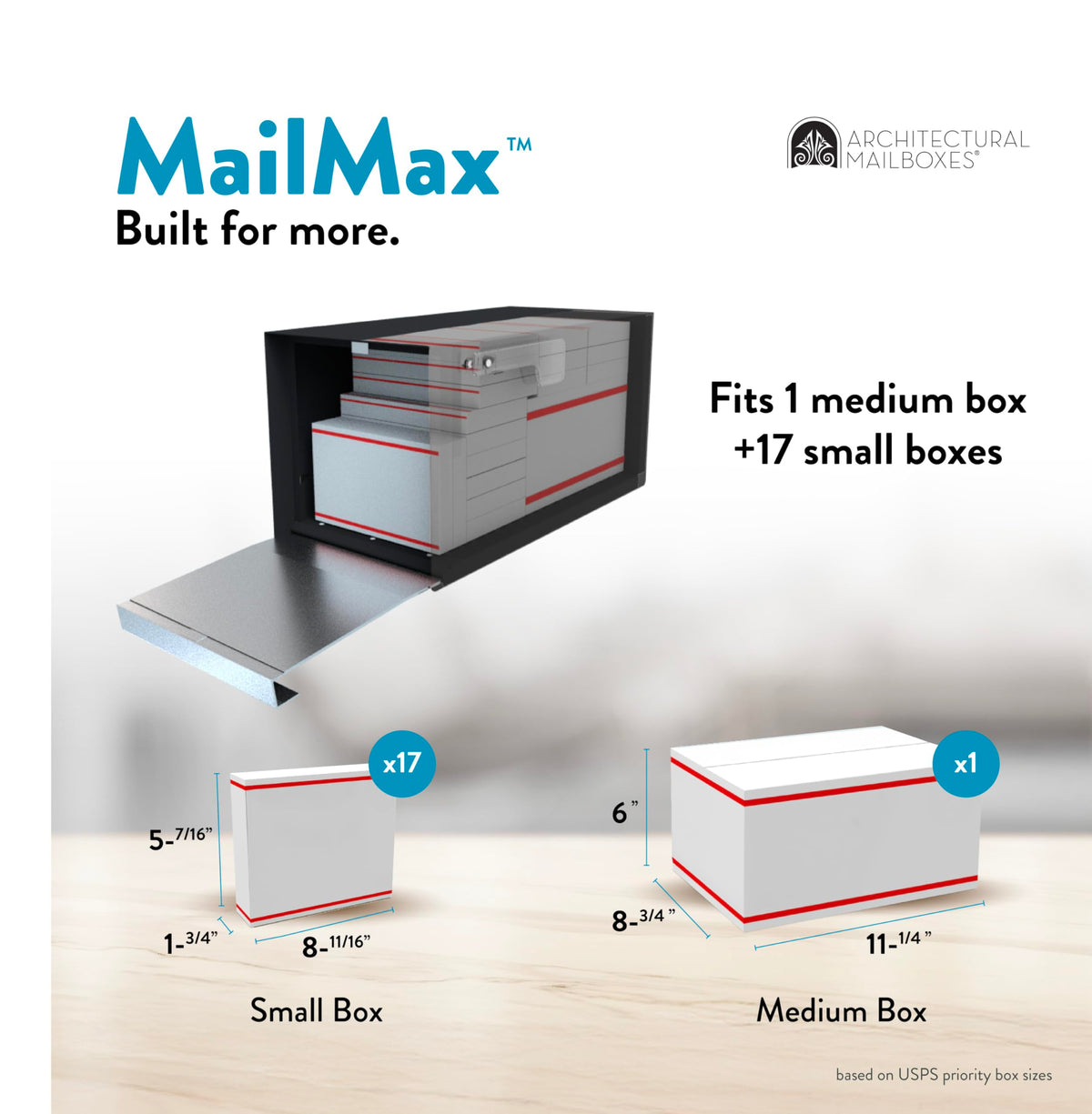 MailMax magnetic latch close-up illustrating secure weather-resistant closure.