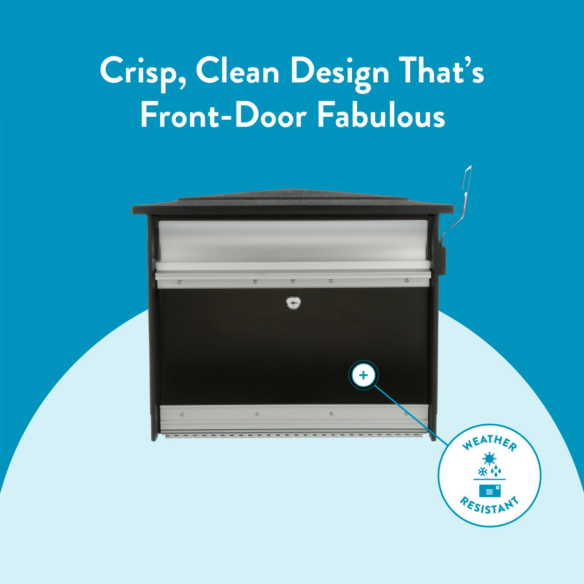 ARCHITECTURAL MAILBOXES Mailsafe internal pickup tray simplifies post run organization.