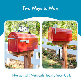 Architectural Mailboxes Manhattan Address Plaque mounting options for post or wall