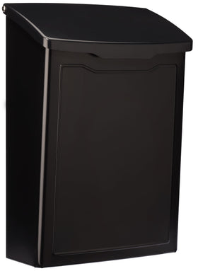 Architectural Mailboxes Marina wall-mount mailbox in black adds modern curb appeal.