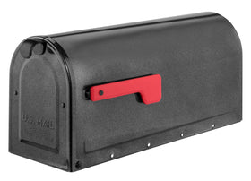 ARCHITECTURAL MAILBOXES MB1 front view shows durable pewter finish and curb appeal.