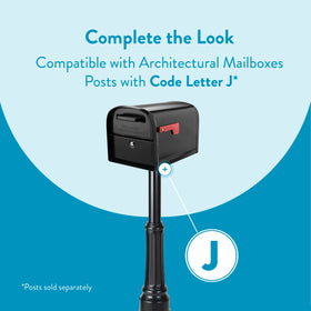 Architectural Mailboxes Oasis 360 WeatherTite strip keeps mail dry during light showers.