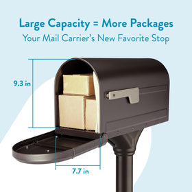 ARCHITECTURAL MAILBOXES Roxbury powder coated interior and exterior protect against corrosion.
