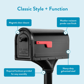 Roxbury embossed number panels for easy house-number customization