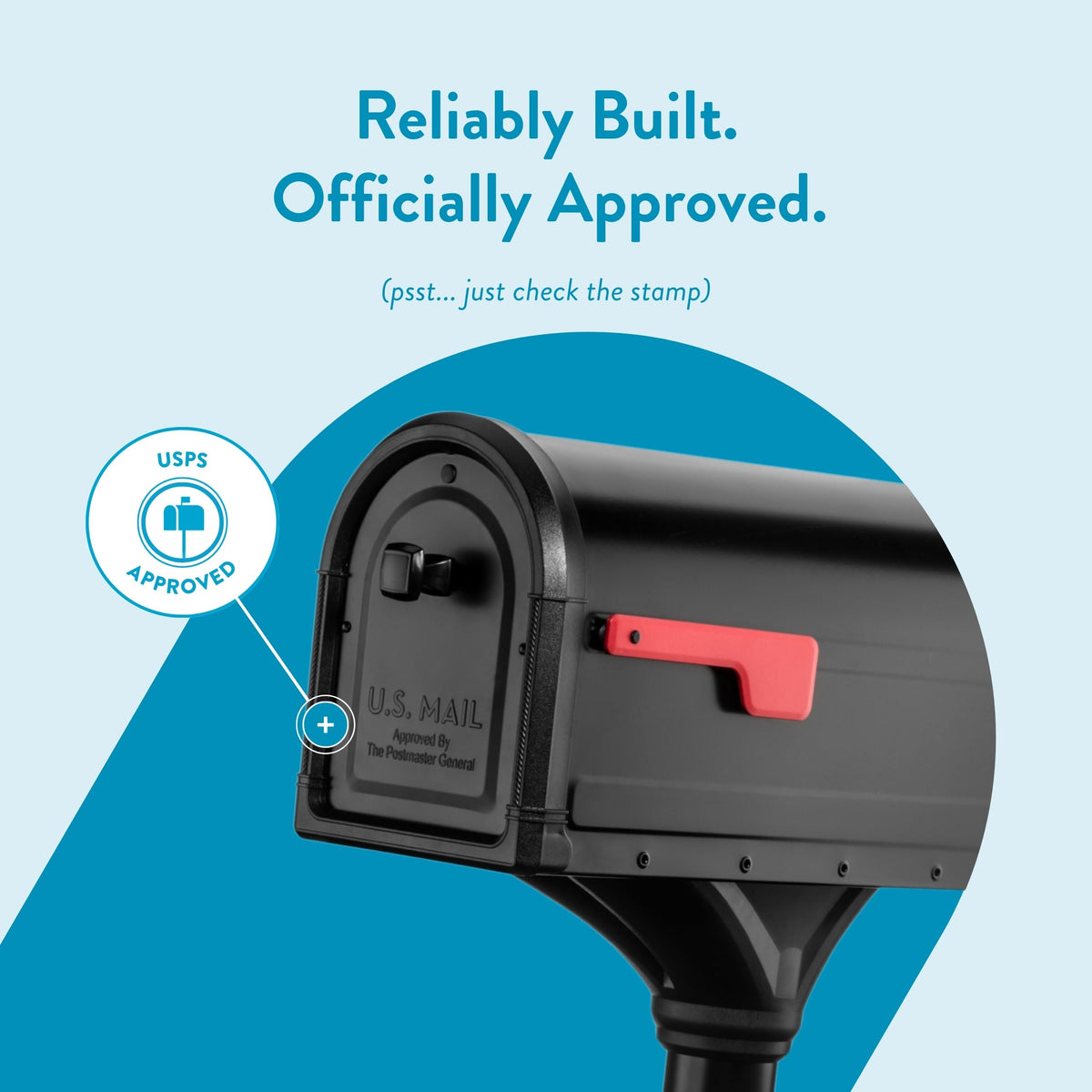 Roxbury front-access door enables easy mail removal at a glance