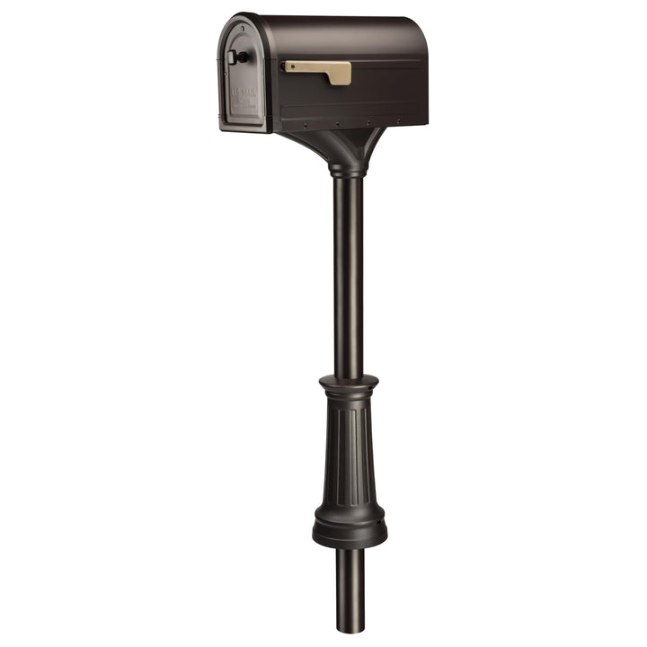 ARCHITECTURAL MAILBOXES Roxbury with post boosts curb appeal and weather resistance.